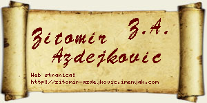 Žitomir Azdejković vizit kartica